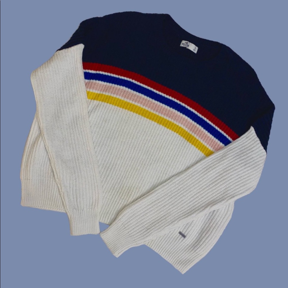 hollister striped knit sweater